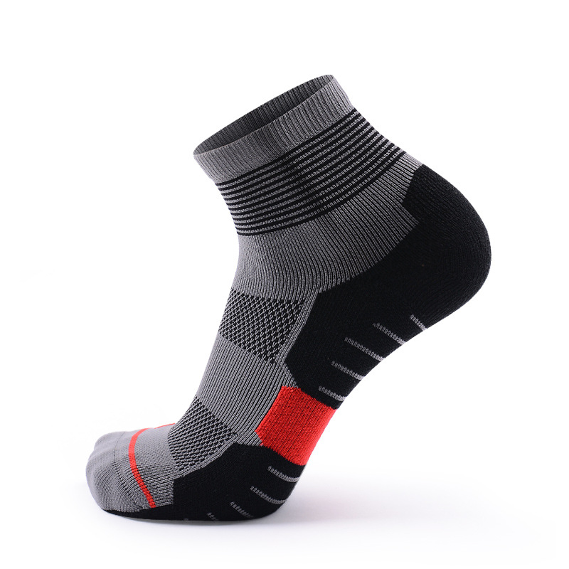 MEIKAN Men Semi-functional Sports Socks Thick Terry Socks Short Running Pressure Compression Socks